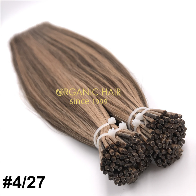 Piano color #4/27 keratin itip hair extensions X240